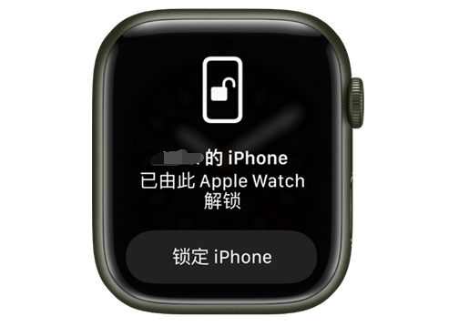 渝水苹果手机维修分享用 AppleWatch 解锁配备面容 ID 的 iPhone方法 