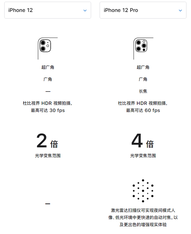 渝水苹果手机维修分享苹果 iPhone 12 与 iPhone 12 Pro 选哪款 